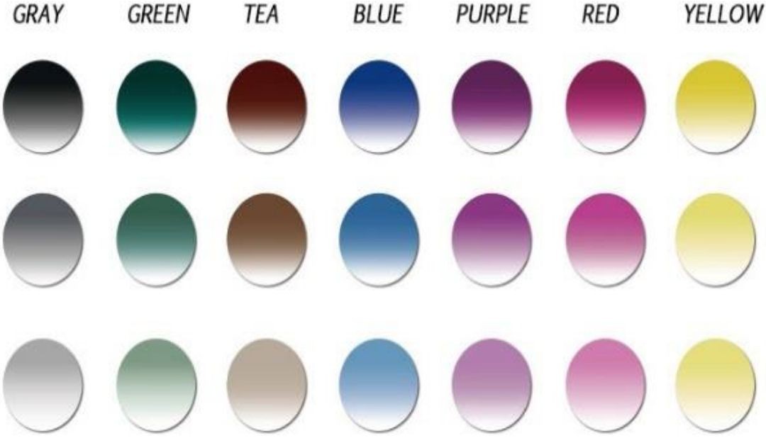 Eyeglass deals tint colors